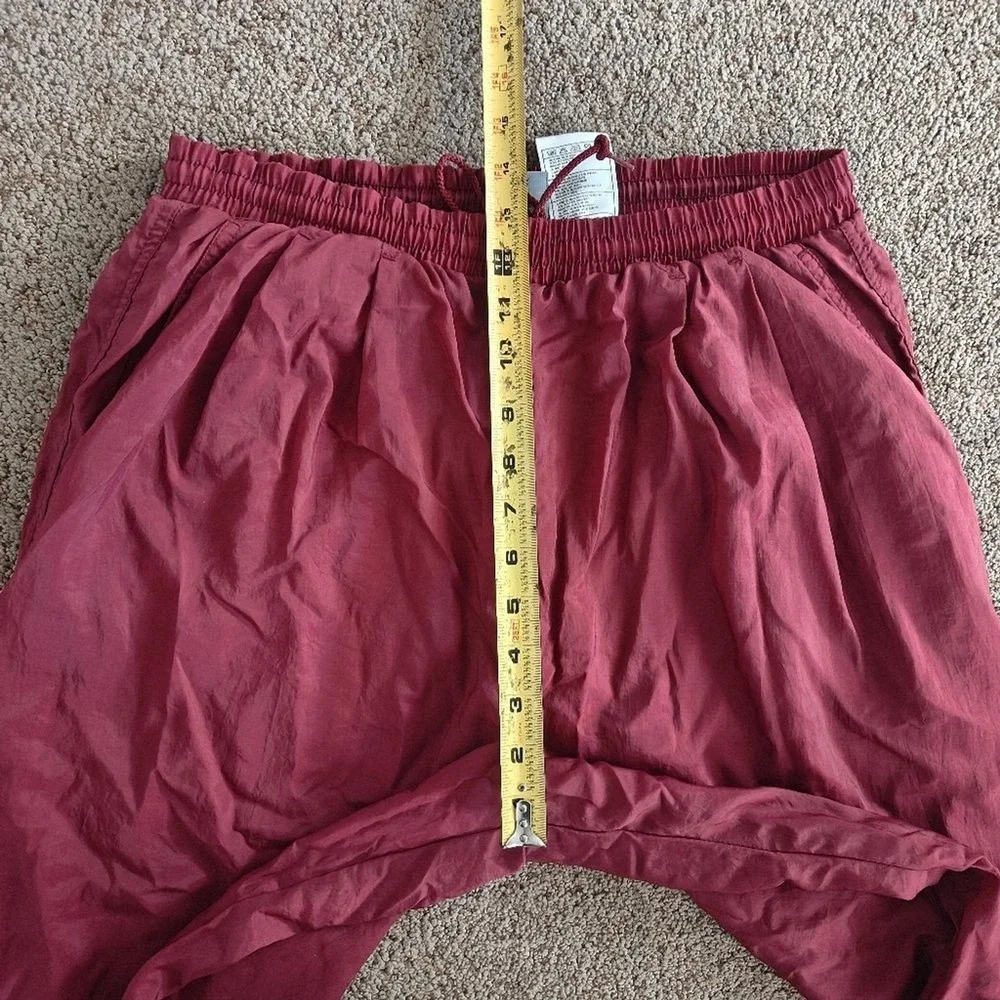 VTG Nike Team Sports Vintage 90s‎ Nylon Track Pants Burgundy Maroon Mens Large L